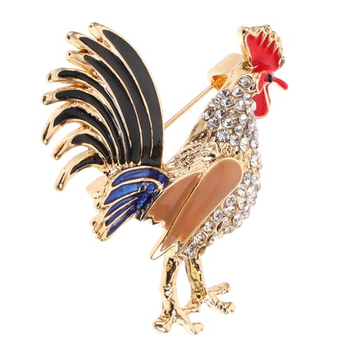 Beaupretty Hübsche Hühnerbrosche Zinklegierung für Damen Eleganter Anstecker mit Einzigartigem Design für Kleidung Schals und Formelle Anlässe für Feiertage und Besondere Anlässe von Beaupretty