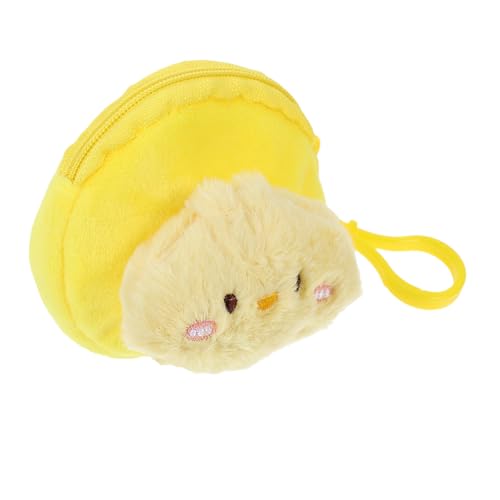Beaupretty Plüsch Geldbörse Süße Hühner-Form Münzbörse Für Junge Mädchen Mädchen Kleine Plüsch-Tasche Cartoon-Tier Design Wechselgeld Aufbewahrungstasche Tragbar Für Studenten von Beaupretty