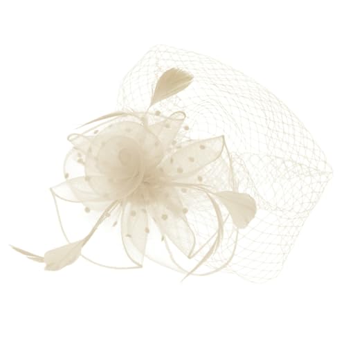 Beaupretty Hutklammer Braut-Fascinator Haarschmuck für die Braut Fascinator-Hüte für Frauen Tiara Party-Kopfschmuck Performance-Kopfschmuck Laufsteg Kopfbedeckung Schal Fräulein von Beaupretty