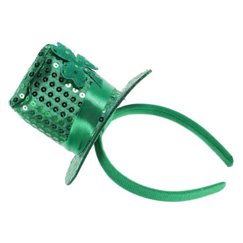 Beaupretty Haarband Irisches Stirnband kopfbedeckung zum st. gastgeschenke zum st. patricks day Tiara s Stirnbänder für Damen Kleeblatt-Stirnband für Frauen Pailletten Kulissen Requisiten von Beaupretty