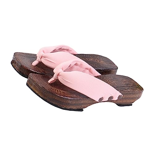 Beaupretty Japanische Holzschuhe Damen Clogs Hausschuhe Sommer Sandalen Flaches Sohlendesign Stilvoller Japanischer Stil Modisches Obermaterial Innensohle Hautfreundlich von Beaupretty