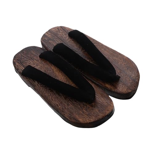 Beaupretty Japanische Kimono Holzclogs Herren Runde Zehen Langlebig Ergonomisch Vielseitig für Zuhause Urlaub Freizeit Klassische Traditionelle Holzsandalen von Beaupretty