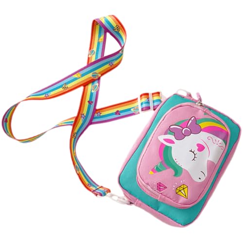 Beaupretty Einhorn Muster Umhängetasche Für Mädchen Oxford Schultertasche Handytasche Geldbörse Als Geburtstagsgeschenk Für Kleine Mädchen von Beaupretty