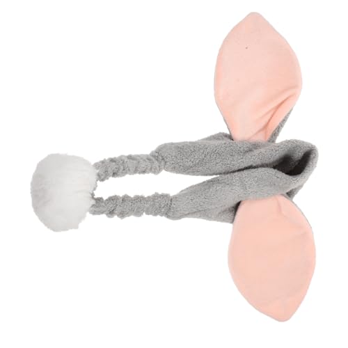 Beaupretty Kaninchenfell-Kugel-Stirnband Stirnband zum Waschen des Gesichts pelziges Haarband tier haarreif tierhaarreifen Make-up-Stirnband ausgestopfter Hase Spa-Haarband Damen Stirnband von Beaupretty