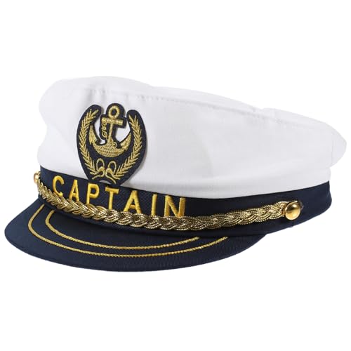 Beaupretty Kapitänshut Matrosenmütze Für Boote Party Kostüm Dekorativer Hut Für Cosplay Bühnenauftritte Leicht Atmungsaktiv Für Erwachsene Männer Frauen von Beaupretty