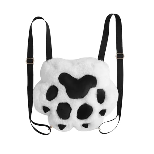 Beaupretty Katze Rucksack Kuschelige Umhängetasche Weiche Umhängetasche Attraktive Make-up-Tasche Kätzchenpfotentasche Reise-Kosmetiktasche Party-Geschenke von Beaupretty