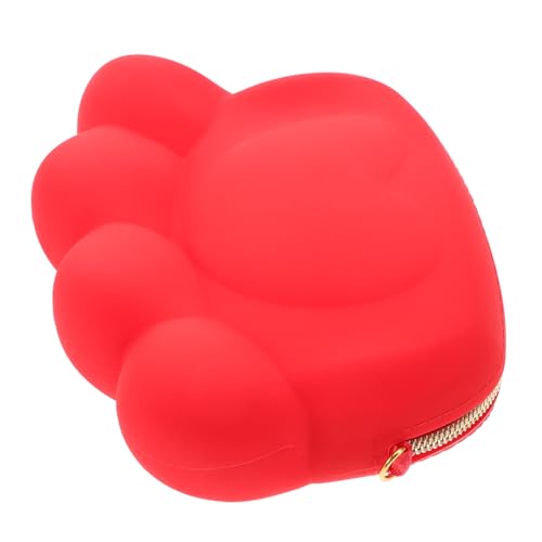 Beaupretty Münzaufbewahrungstasche Mit Katzenpfoten-Motiv Silikon-geldbörse Handtragetasche Für Wechselgeld Reise-münzen-Aufbewahrungstasche Kleine Damenhandtasche von Beaupretty