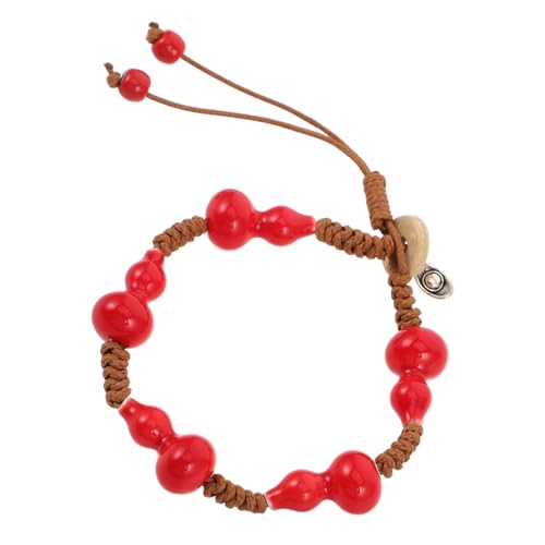 Beaupretty Geflochtenes Seilarmband Mit Keramikkürbisperlen Für Frauen Und Männer Traditionelles Chinesisches Armband Mit Bemalten Porzellanperlen Als Glücksamulett Und von Beaupretty