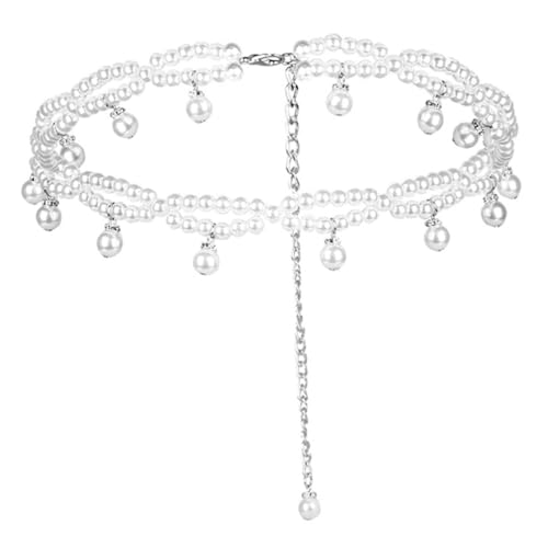 Beaupretty Kette für Damen Perlen Verstellbare Taillenkette für Jeanskleider Modisches Accessoire für Partys und Alltag Eleganter Look für Outfit von Beaupretty