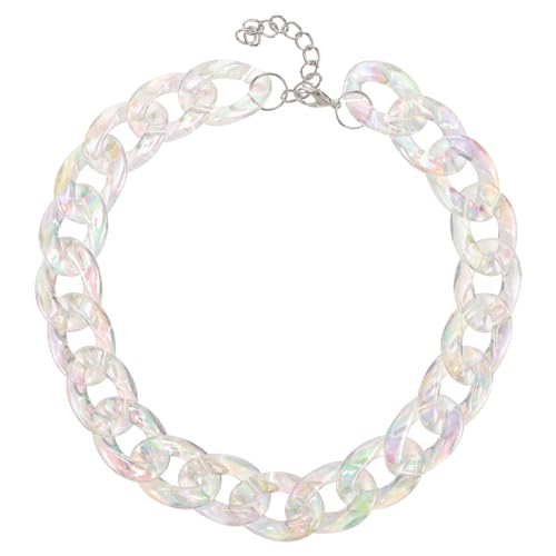 Beaupretty Chunky Kette Halskette Geometrischer Punk-stil Für Frauen Extravaganter Kunstharz Anhänger Verstellbar Langlebig Und Modisch Als Einzigartiger Schmuck Für Dein Individuelles Outfit von Beaupretty