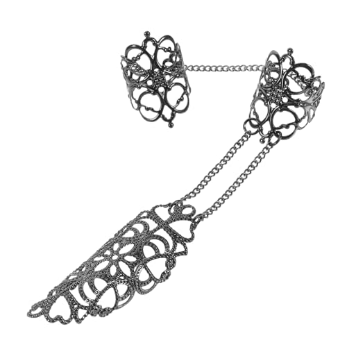 Beaupretty Kettenring Damen Gothic Stil Offener Fingerring mit Krallenmuster Vintage Schmuck für Teen Mädchen Robuster Metallring als zu Geburtstag Hochzeit Valentinstag von Beaupretty