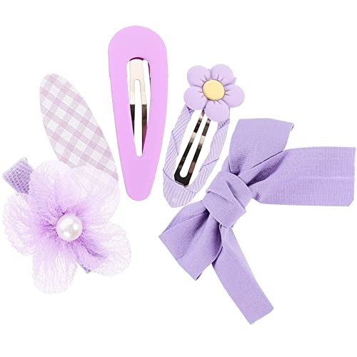 Beaupretty 5st Tüll Schmetterling Haarspange Haarspangen Für Kinder Blumen-entenschnabel-haarspange Haarschleifen-clips Einfarbige Haaraccessoires Mädchen Polyester Die Blumen Haarschmuck von Beaupretty