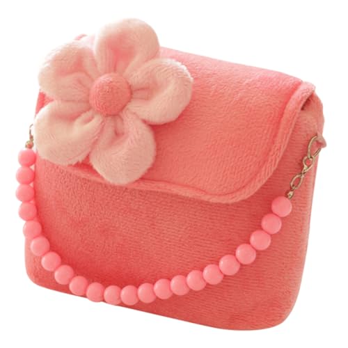 Beaupretty Kinderhandtasche Mädchen Handtasche Prinzessin Blumenmotiv Leichtes Aufbewahrungstäschchen mit Umhängegurt für Alltag Shopping Freizeit und Ausflüge Süßes Design von Beaupretty