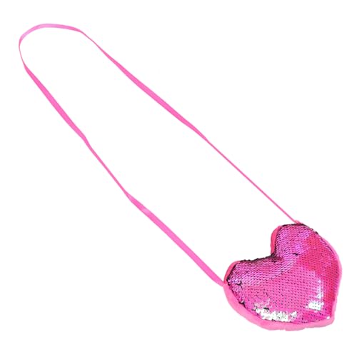 Beaupretty Herzförmige Pailletten-geldbörse Kleine Umhängetasche Für Mädchen Vielseitig Einsetzbar Als Schultertasche Für Schule Reisen Und Partys von Beaupretty