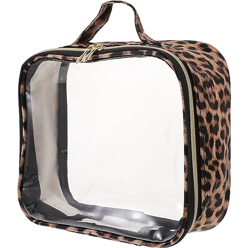 Beaupretty Klare Make-Up-Taschen Kosmetiktasche Mit Leopardenmuster Tragbare Kulturbeutel Reiseaufbewahrung Tragetasche Kosmetik-Organizer Mit Reißverschluss Für Damen Und Herren Für Reisen von Beaupretty