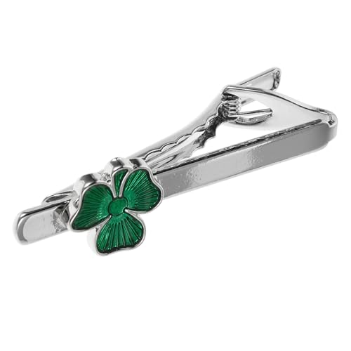 Beaupretty Kleeblatt-krawattenklammer Krawattenhalter Krawattennadel Krawattenstange Krawattenklammern Anzug Accessoires Männer Kleeblatt-stifte Herrenzubehör Herrenschmuck Legierung von Beaupretty
