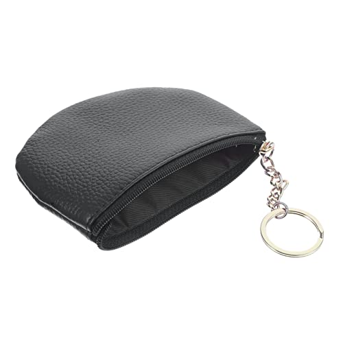 Beaupretty Kleine Damengeldbörse Mit Schlüsselanhänger Münzgeldbörse Aus Kunstleder Kompakte Geldbörse Für Damen Reißverschluss Schwarz Für Reisen Und Alltag von Beaupretty