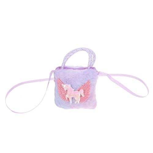 Beaupretty Einhorn Umhängetasche für Mädchen Cartoon Stil Tragbare Schultertasche Weichem Material Kompaktes Design für Partys und Reisen von Beaupretty