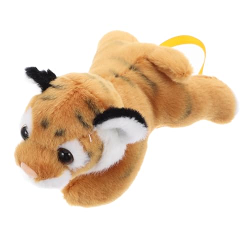 Beaupretty Kleines Plüsch Tiger Stofftier Cartoon Design Schulterdoll Leicht Kuscheltier Jungle Party Zubehör von Beaupretty