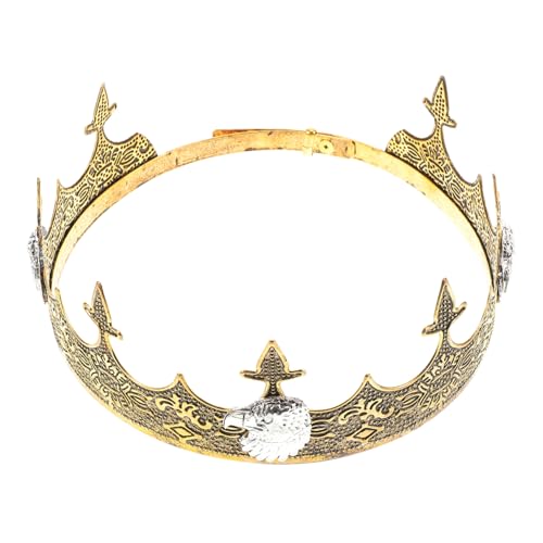 Beaupretty Königliche Männerkrone für Festivals Hochzeiten Geburtstagsfeiern Cosplay Partys Elegantes Kopfschmuck Accessoire mit Einzigartigen Verzierungen für Verschiedene Anlässe von Beaupretty