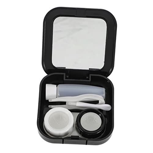 Beaupretty Kontaktlinsenbox mit Flamingo Muster Linsenbehälter für Damen Robuster Reise Kontaktlinsenhalter aus Kunststoff Kleine Augenlinsen Organizer Linsenetui für Unterwegs von Beaupretty