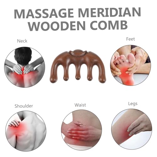 Beaupretty Kopfhaut massagekamm aus Natürlichem Sandelholz Breitzahnig Robust und Tragbar Geeignet für Haartypen Pflegt und Stimuliert Haar und Kopfhaut Sanft für Damen Herren von Beaupretty