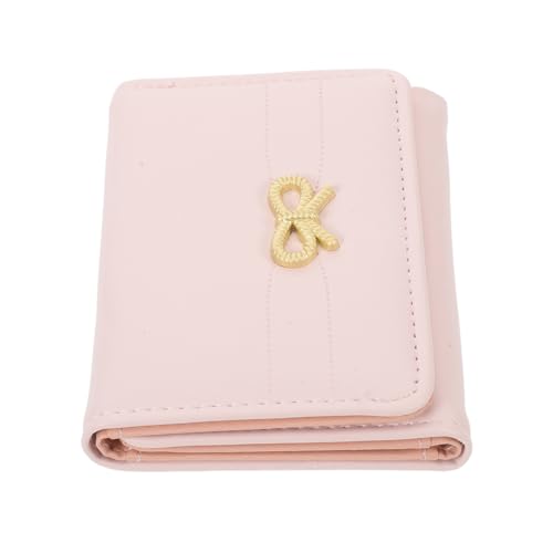 Beaupretty Koreanische Damen Geldbörse mit Schmetterlingsdetail Kleine Leichte Kurzform mit Großer Kartenkapazität Multifunktionale Kartenaufbewahrung für Reisen Shopping und Alltag Rosa von Beaupretty