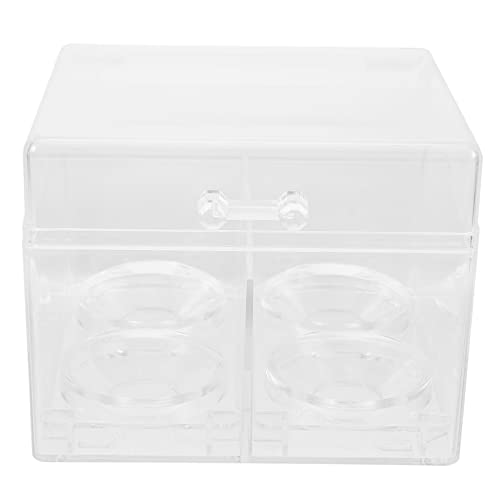 Beaupretty Kosmetik Aufbewahrungsbox aus Acryl mit Deckel Fächer Stabiler Organizer für Make Up Wattestäbchen und Kleine Accessoires für Schminktisch und Badezimmer von Beaupretty