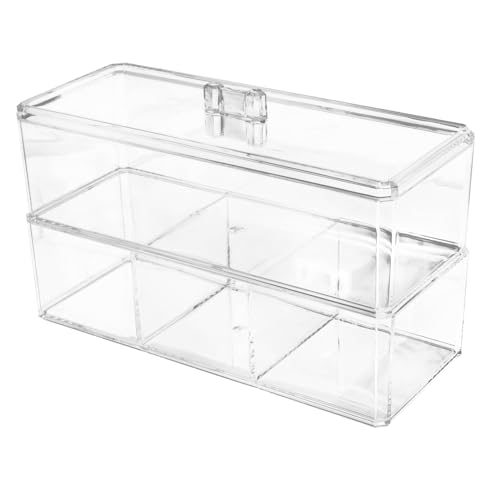Beaupretty Kosmetik Organizer für Make Up Schwämme Lagiger Transparenter Aufbewahrungsbehälter mit Fächern für Kosmetische Sortierung Perfektes für zu Besonderen Anlässen von Beaupretty