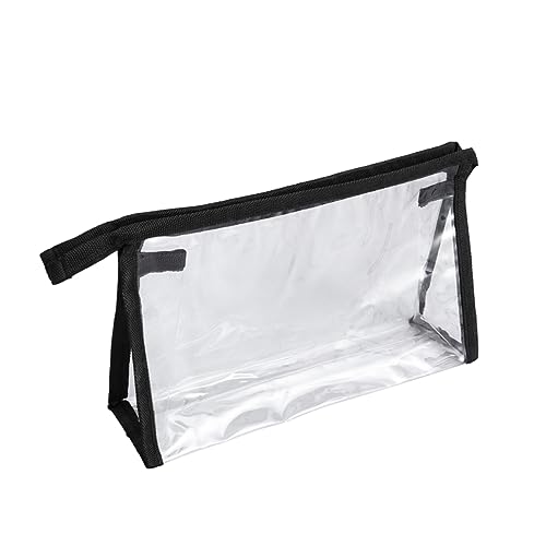 Beaupretty Kosmetiktasche Transparent für Frauen Tragbare Reise Organizer Tasche für Make Up Toilettenartikel Kompakt mit Reißverschluss für Urlaub und Alltag Schwarz von Beaupretty