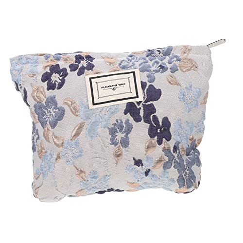 Beaupretty Blumenmuster Schminktasche Reißverschlusstasche Kosmetiktasche Handtasche Damen Reise-schminktasche Platz Für Kosmetika Toilettenartikel Alltagsgegenstände von Beaupretty