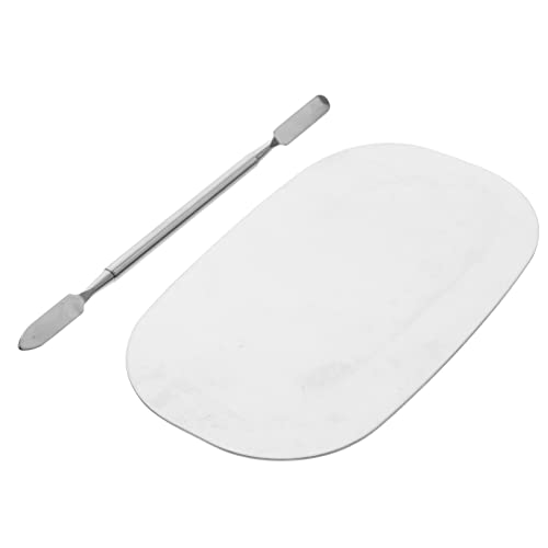 Beaupretty Kosmetische Mischpalette Aus Edelstahl Mit Spatel Für Make-up Und Nail Art Grundierungspalette Kleine Mischschale Für Concealer Lidschatten Und Nagellack von Beaupretty