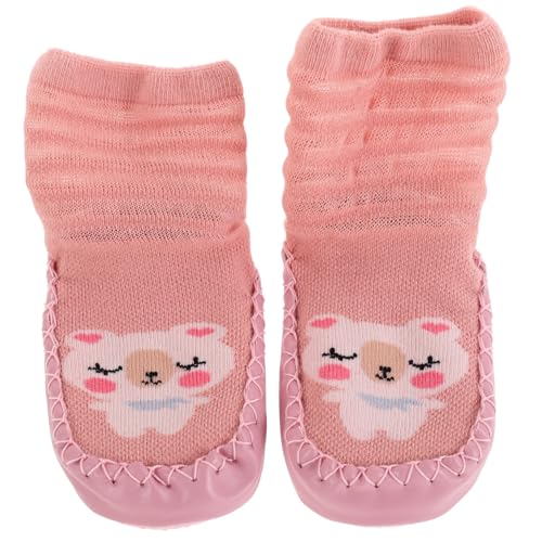 Beaupretty Krabbelsocken mit Rutschfester Sohle Atmungsaktive Netzstruktur Weiche Innenschuhe für Kleinkinder Niedliche Tiermotive Geeignet für Junge Mädchen mit Fußlänge von Beaupretty