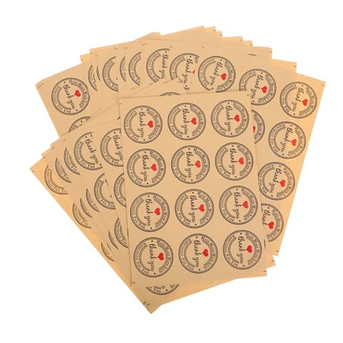 Beaupretty Kraftpapier-aufkleber-set 12 Stück Herz-wachs-siegelaufkleber Kraft-klebeetiketten Einladungsaufkleber Back-siegelaufkleber Schreibwaren- von Beaupretty