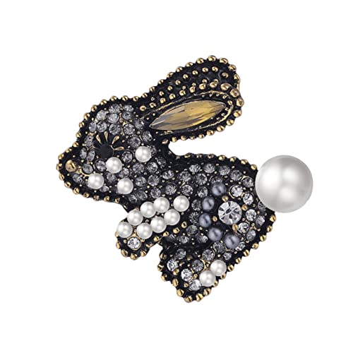 Beaupretty Kaninchen Brosche Mit Perlen Und Kristallen Legierung Clip Schmuck Kleidungszubehör Für Partys Hochzeiten Und Tägliche Tragen von Beaupretty