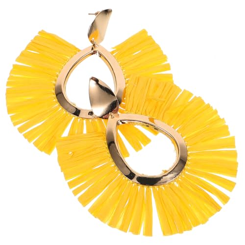 Beaupretty Kreative Ohrringe für Damen Fan Förmige Quastenohrringe Leuchtendem Gelb Einzigartige Schmuckstücke für als für Freundinnen und Auffällig im Alltag Beaupretty Kreative Ohrringe für Damen Fan Förmige Quastenohrringe Leuchtendem Gelb Einzigartige Schmuckstücke für als für Freundinnen und Auffällig im Alltag von Beaupretty