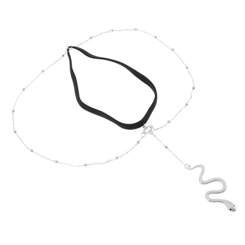 Beaupretty Kreative Schlangenbein Kette für Damen Bohemian Körperkette Verstellbar Eleganter Modeschmuck für Festivals Partys und Besondere Anlässe Silberfarben von Beaupretty