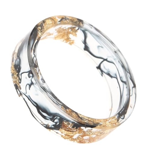 Beaupretty Kreativer Harzring mit Goldfolie Transparenter Stapelbarer Ring für Damen Ästhetischer Chunky Ring für von Beaupretty