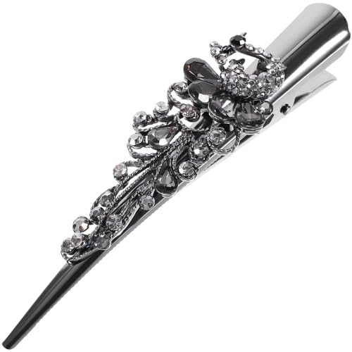 Beaupretty Haarspange mit Strass Strass-Haarschmuck Haarspangen für Damen Tiara Haarnadeln mit Strasssteinen einzigartige Haarspangen Mädchen Haarnadel Entenschnabel Kopfbedeckung Hornclip von Beaupretty