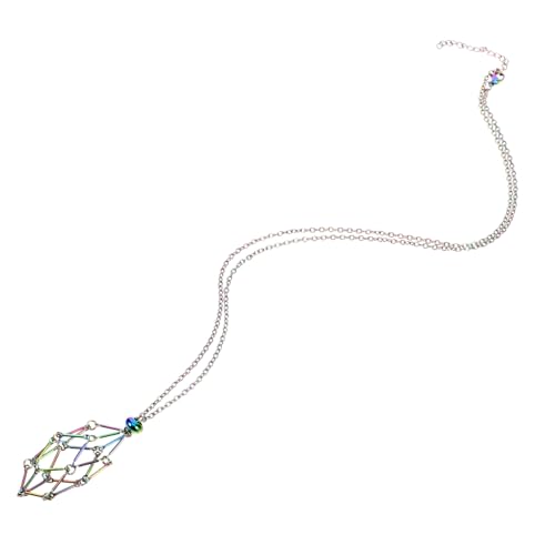 Beaupretty Kristallhalter Anhänger Halskette aus Robustem Metall Verstellbarer Schmuckanhänger für Rohstein Modisches Damen accessoire als für Geburtstag und Besondere Anlässe von Beaupretty