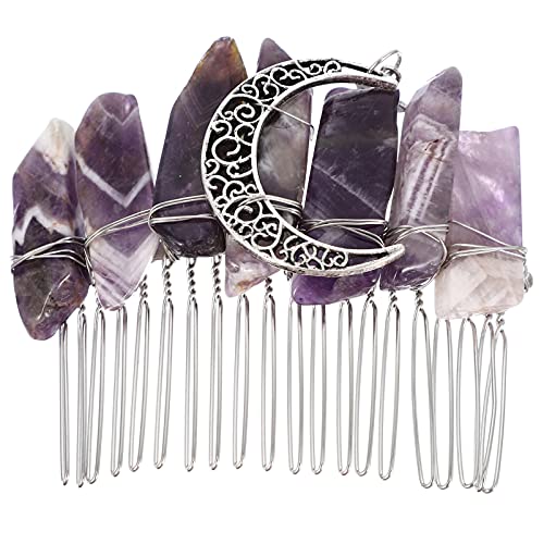 Beaupretty Haarkamm Mit Kristallkrone Blumendekor Hochzeitsdekoration Strasskamm Perlenspangen Für Blumenhaarspangen Für Frauen Haaraccessoires Brautjungfer Violett Zubehör Schmuck von Beaupretty