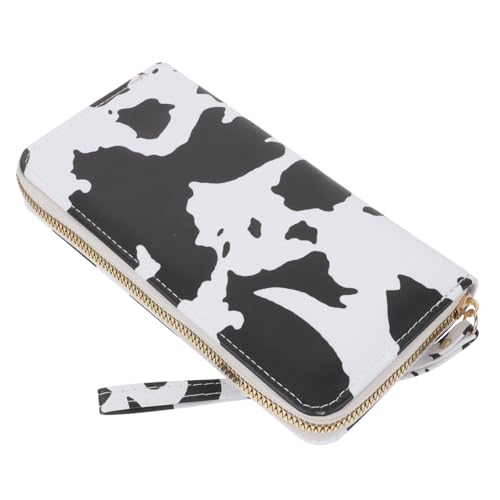 Beaupretty Kuhmuster Geldbörse für Damen Handtaschen Clutch mit Reißverschluss Mehrere Fächer Elegant Praktisch für Abendveranstaltungen von Beaupretty