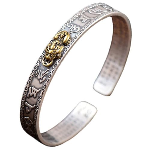 Beaupretty Kupfer Armband Herren Offener Armreif mit Herz Design Retro Buddhistisches Handgelenkschmuck Langlebige Kette für Alltag und Besondere Anlässe von Beaupretty