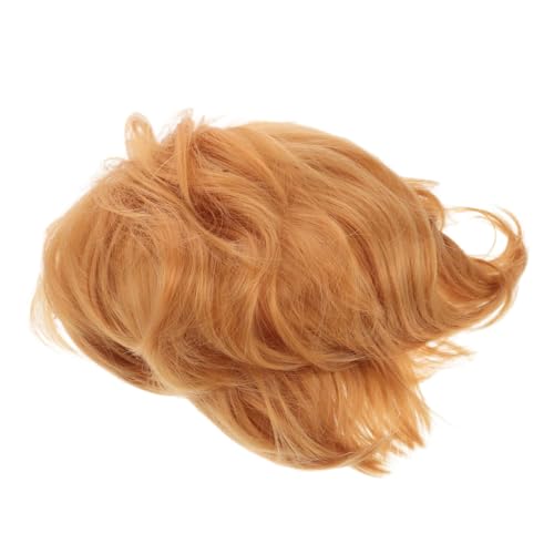 Beaupretty Kurze Haare für Blonde Männer Bobby Mann Kurze perücke mit Erwachsene Junge Herrenperücken realistisch Goldperücke Echthaarperücke männliche Perücke Carney Golden von Beaupretty