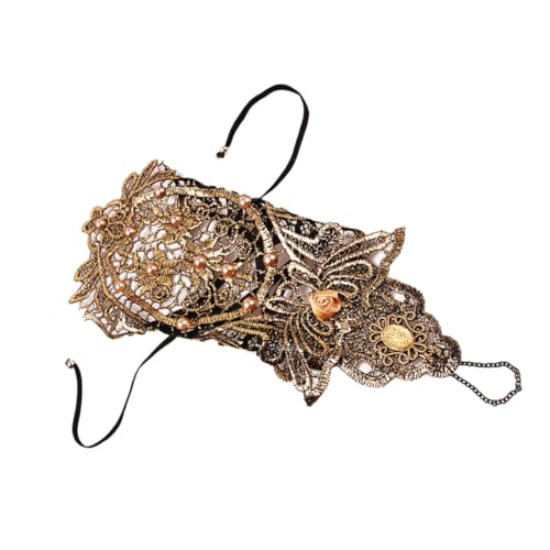 Beaupretty Lace Handschuhe mit Armband und Ring Spitzenverzierung für Frauen Retro Style für Partys Jubiläen und Besondere Anlässe von Beaupretty