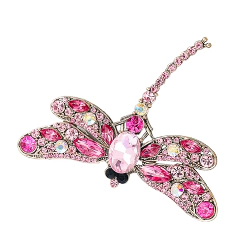 Beaupretty Lapel Pin Brosche Libelle mit Strass Elegantes Kleidungszubehör für Damen für Formelle und Anlässe Vielseitig Einsetzbar für Kleider Taschen und Schals von Beaupretty