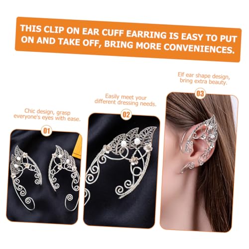 Beaupretty Leaf Design Ear für Damen Nicht Durchbohrte Ohrclips Leichte Vintage Ohrmanschetten Einfache Handhabung Modisches Accessoire für Alltag und Besondere Anlässe von Beaupretty