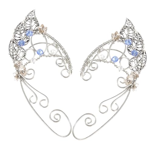 Beaupretty Leaf Elf Ear aus Legiertem Material Rostfrei nicht Durchbohrt mit Design Modisch und Elegant Ohrschmuck für Damen und Teens für Halloween Weihnachten Hochzeiten Rollenspiele von Beaupretty