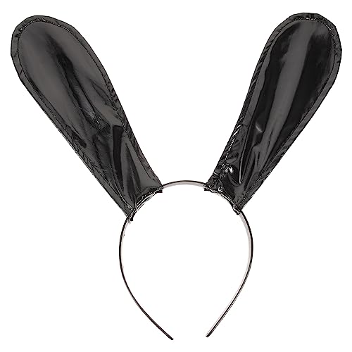 Beaupretty Osterhasen-kopfbedeckung Hasen-verkleidungszubehör Kaninchen-stirnband Aus Leder Halloween-hasen-haarband Hasenkostüm Hasenohren-stirnband Fräulein Abschlussball Pu-leder Ohrringe von Beaupretty