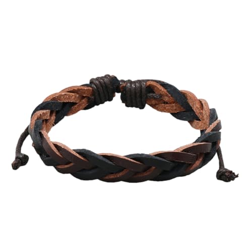 Beaupretty Lederarmband Herren Geflochten Mehrlagig Handgefertigt Verstellbar Robust Stilvoll Für Vintage String Armband Geschenk von Beaupretty